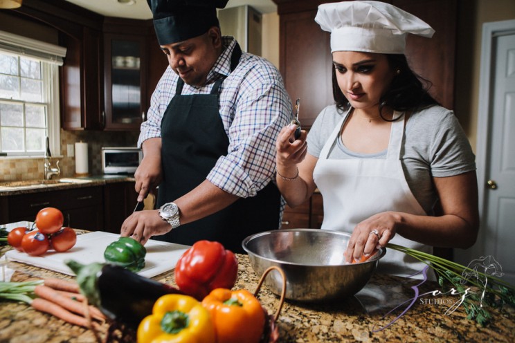 Who's The Chef? Rupal + Krishna = Food Fight Engagement Session | Zorz Studios