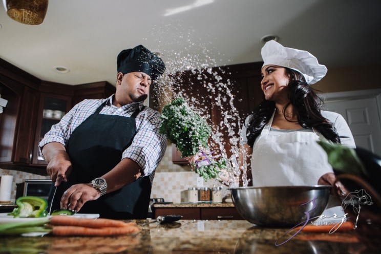 Who's The Chef? Rupal + Krishna = Food Fight Engagement Session | Zorz Studios