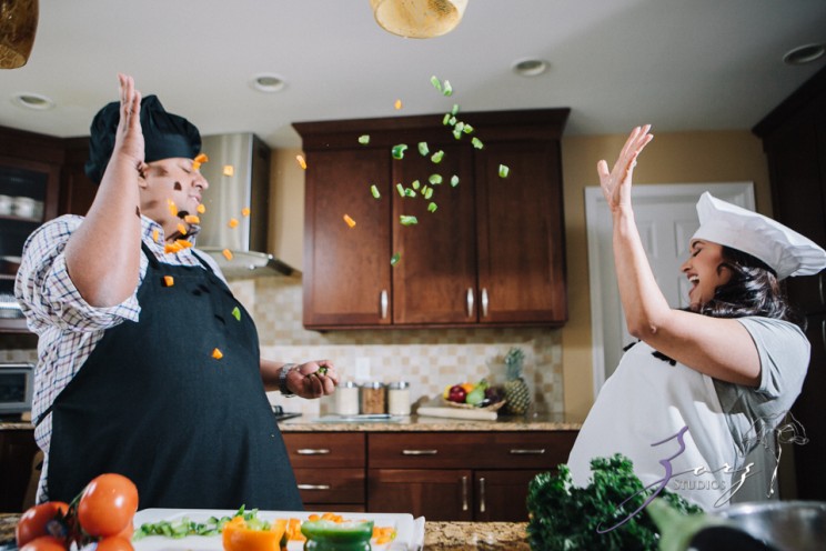 Who's The Chef? Rupal + Krishna = Food Fight Engagement Session | Zorz Studios