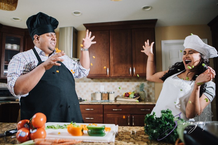 Who's The Chef? Rupal + Krishna = Food Fight Engagement Session | Zorz Studios