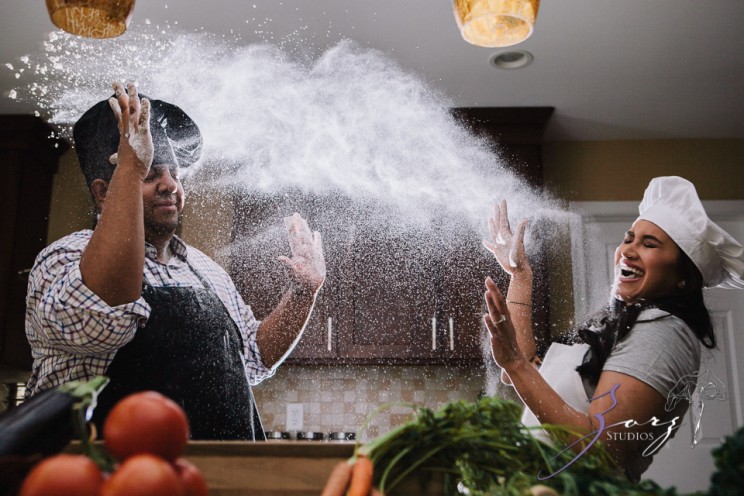 Who's The Chef? Rupal + Krishna = Food Fight Engagement Session | Zorz Studios