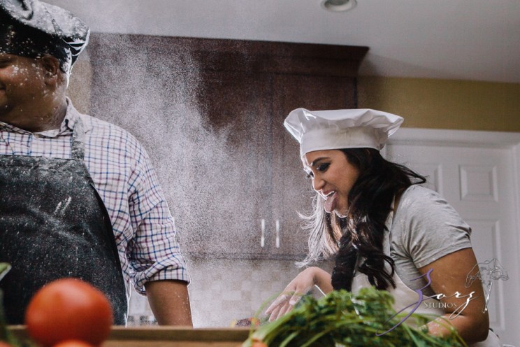 Who's The Chef? Rupal + Krishna = Food Fight Engagement Session | Zorz Studios