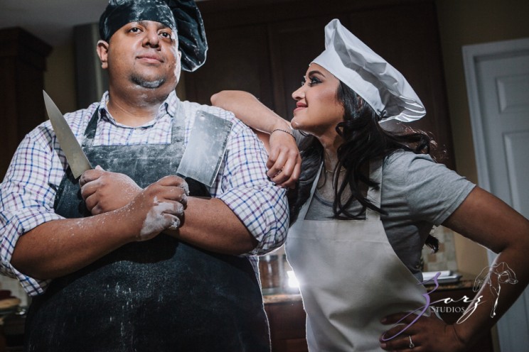 Who's The Chef? Rupal + Krishna = Food Fight Engagement Session | Zorz Studios