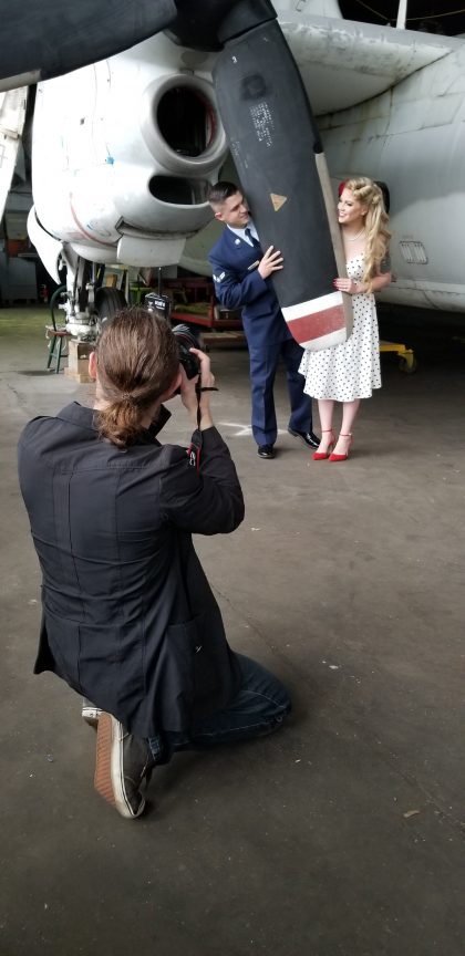 Pin-up Wings: Sam + Connor = Vintage Military Engagement Shoot by Zorz Studios