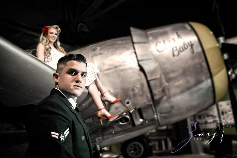 Pin-up Wings: Sam + Connor = Vintage Military Engagement Shoot by Zorz Studios (27)