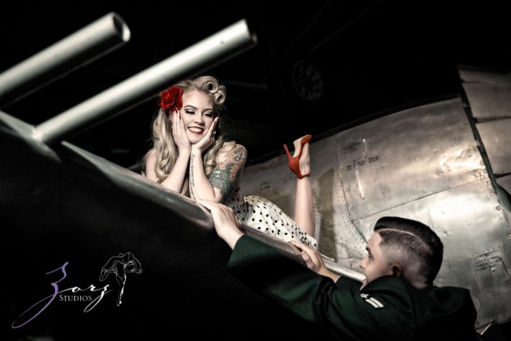 Pin-up Wings: Sam + Connor = Vintage Military Engagement Shoot | Zorz Studios
