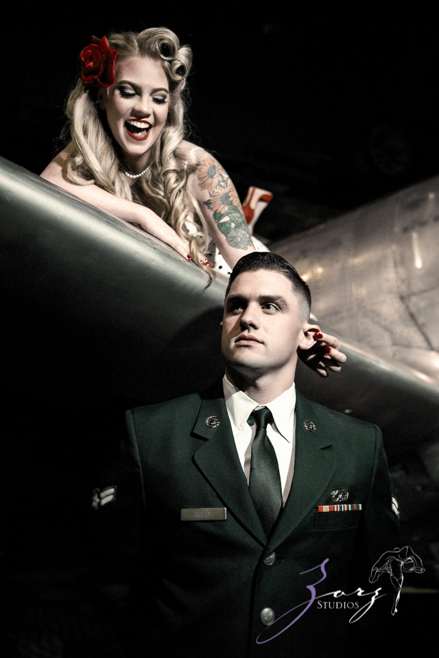 Pin-up Wings: Sam + Connor = Vintage Military Engagement Shoot by Zorz Studios (20)