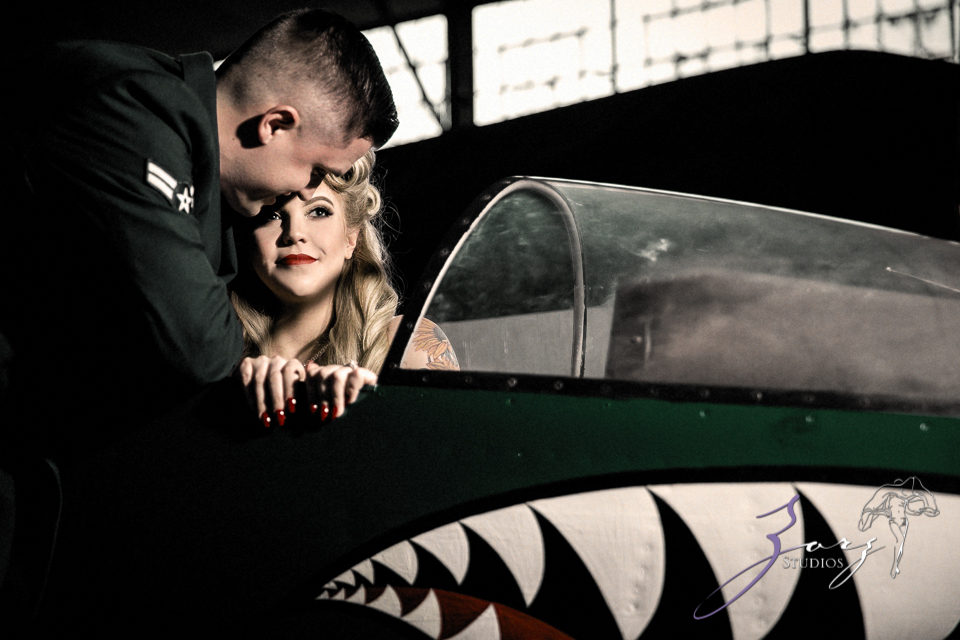 Pin-up Wings: Sam + Connor = Vintage Military Engagement Shoot by Zorz Studios (16)