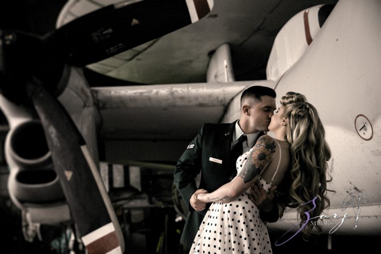 Pin-up Wings: Sam + Connor = Vintage Military Engagement Shoot | Zorz Studios
