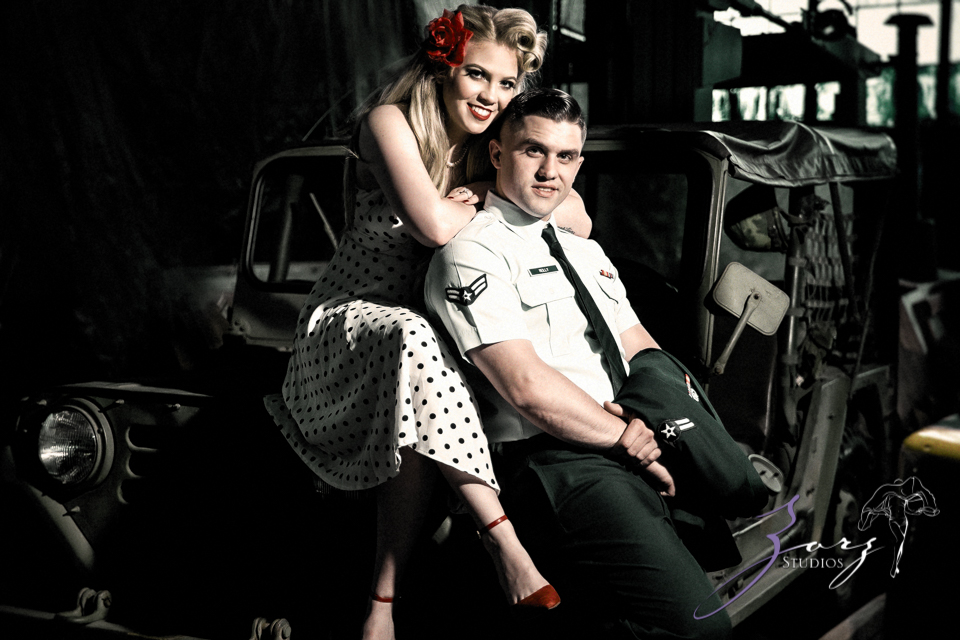 Pin-up Wings: Sam + Connor = Vintage Military Engagement Shoot by Zorz Studios (8)