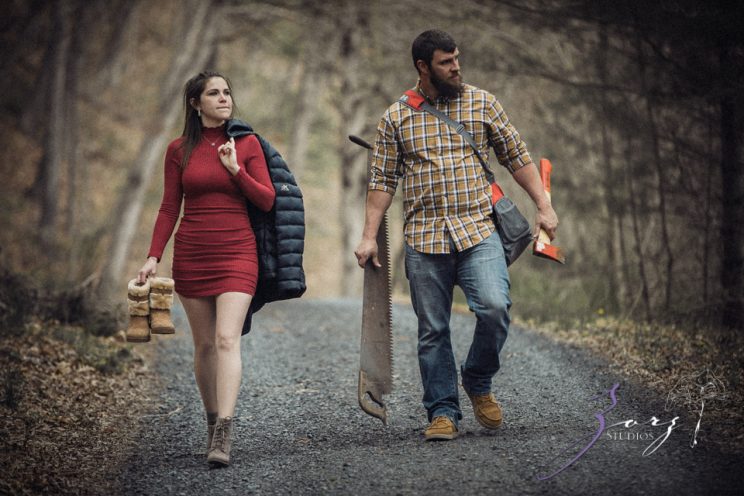 Bewooded: Rustic Engagement Session in Poconos | Zorz Studios