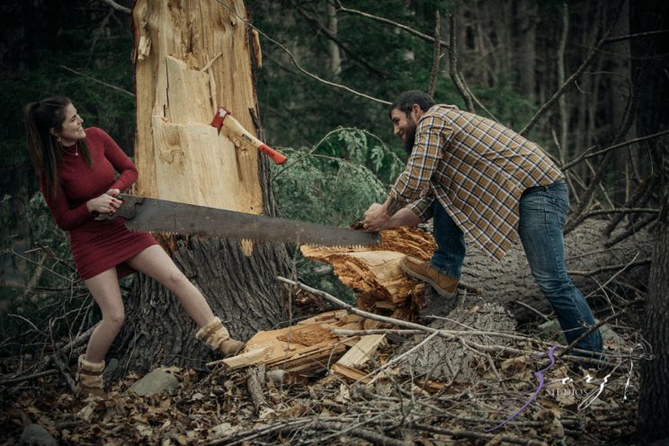 Bewooded: Rustic Engagement Session in Poconos | Zorz Studios