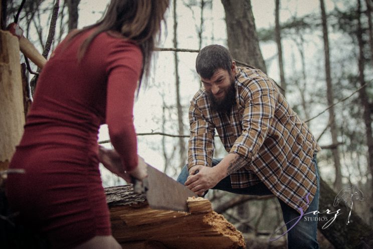 Bewooded: Rustic Engagement Session in Poconos | Zorz Studios