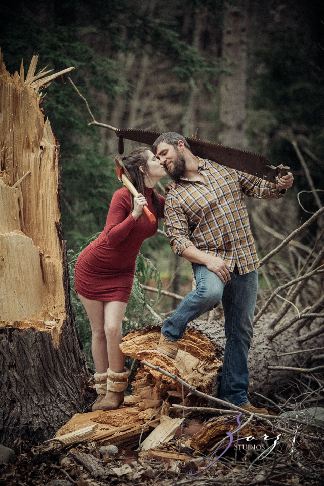 Bewooded: Rustic Engagement Session in Poconos | Zorz Studios