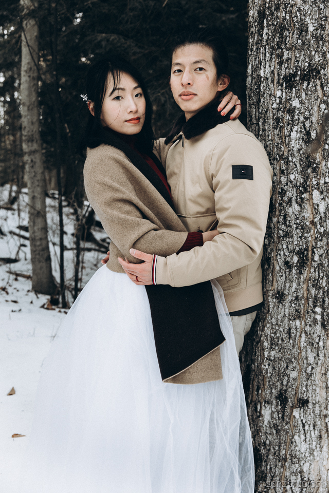 Ice and Fire: Catskills Elopement Wedding on Frozen Lake | Zorz Studios
