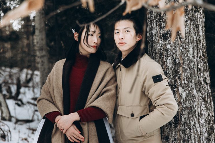 Ice and Fire: Catskills Elopement Wedding on Frozen Lake | Zorz Studios