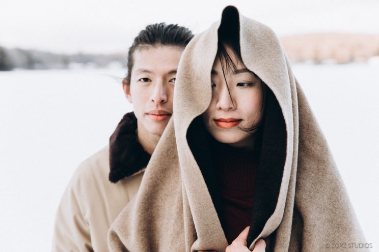 Ice and Fire: Catskills Elopement Wedding on Frozen Lake | Zorz Studios