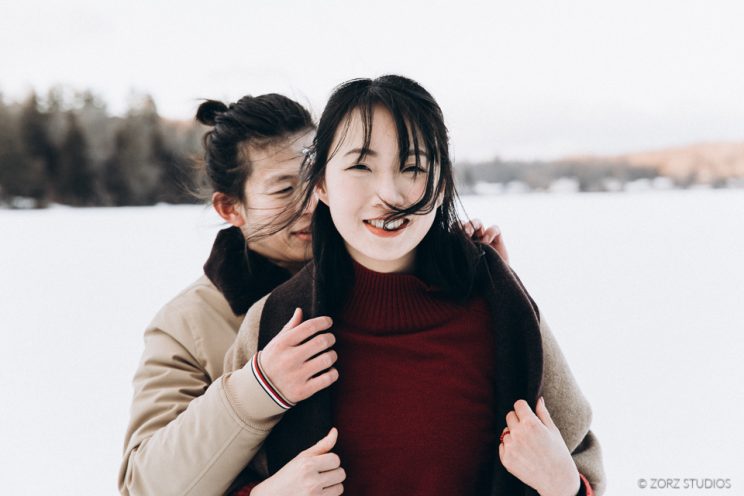 Ice and Fire: Catskills Elopement Wedding on Frozen Lake | Zorz Studios