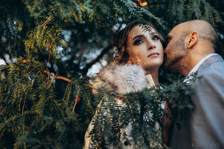 Ice and Fire: Catskills Elopement Wedding on Frozen Lake | Zorz Studios