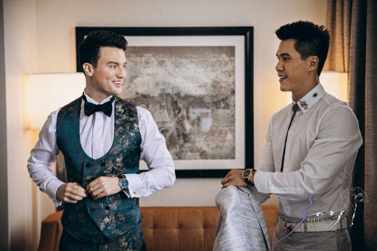 Groombow: Asian-American Stylish Gay Wedding at Penn Museum | Zorz Studios