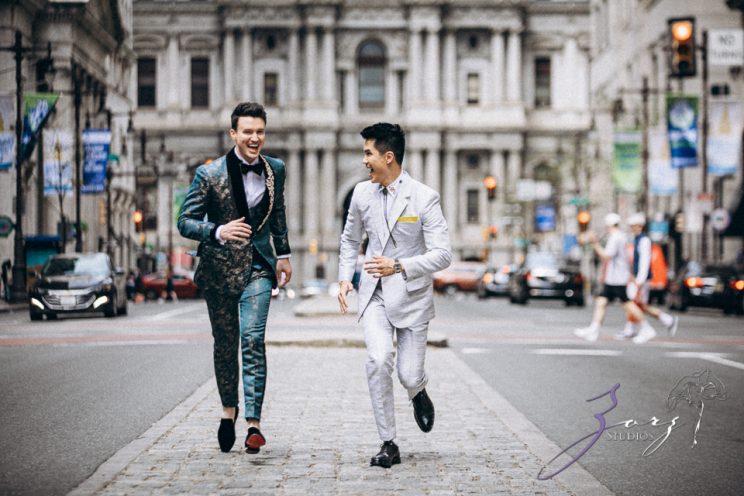 Groombow: Asian-American Stylish Gay Wedding at Penn Museum | Zorz Studios