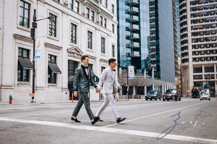Groombow: Asian-American Stylish Gay Wedding at Penn Museum | Zorz Studios