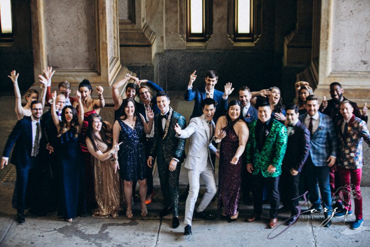 Groombow: Asian-American Stylish Gay Wedding at Penn Museum | Zorz Studios