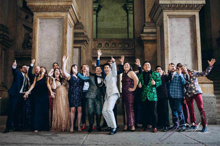 Groombow: Asian-American Stylish Gay Wedding at Penn Museum | Zorz Studios