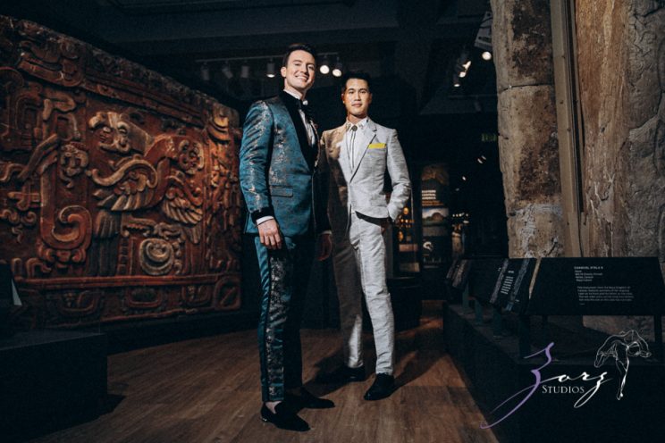 Groombow: Asian-American Stylish Gay Wedding at Penn Museum | Zorz Studios