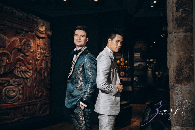 Groombow: Asian-American Stylish Gay Wedding at Penn Museum | Zorz Studios