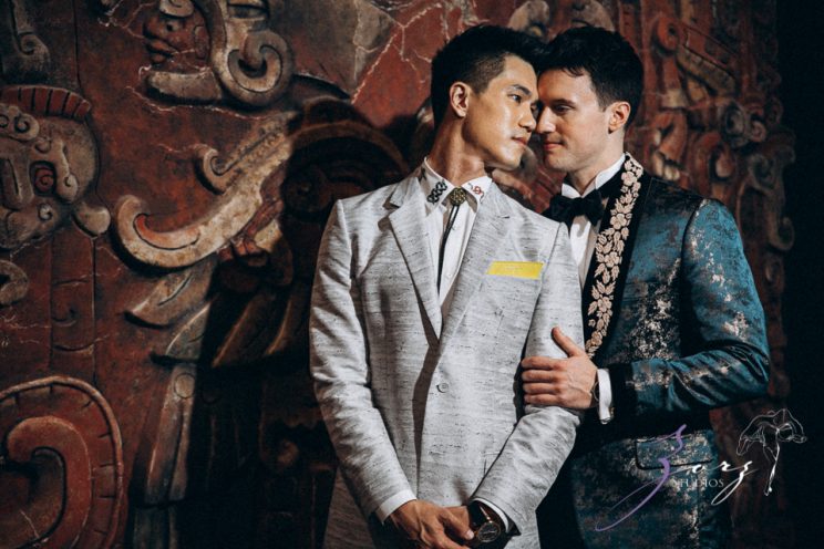 Groombow: Asian-American Stylish Gay Wedding at Penn Museum | Zorz Studios
