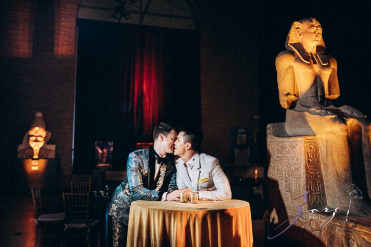 Groombow: Asian-American Stylish Gay Wedding at Penn Museum | Zorz Studios
