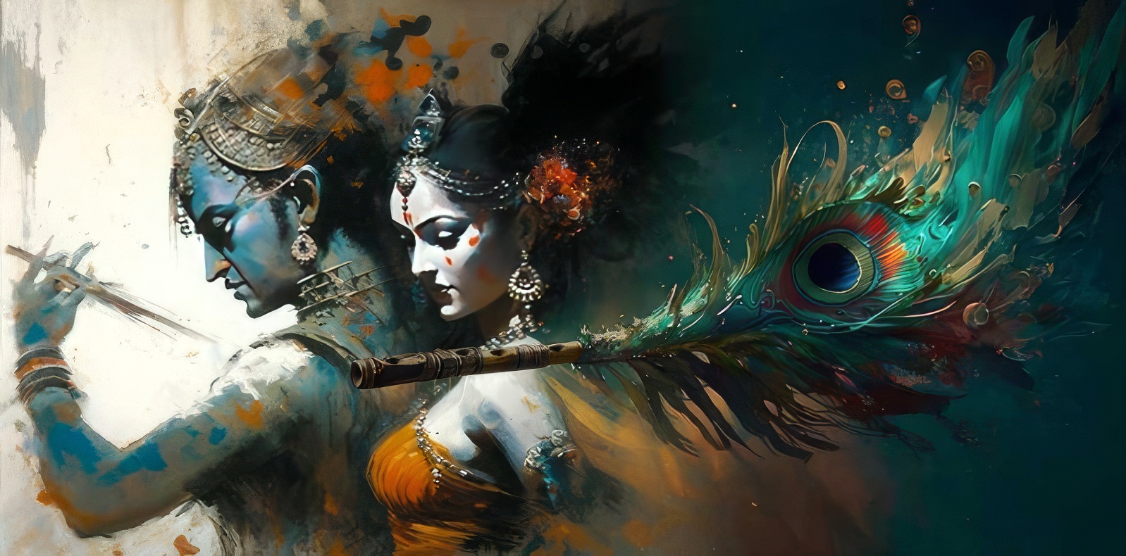 Lord-krishna-radha-devine-love-abstract-wall-art-painting-800x534w-edit Gujedding: 3-Day Fun Gujarati Indian Wedding Video | Zorz Studios